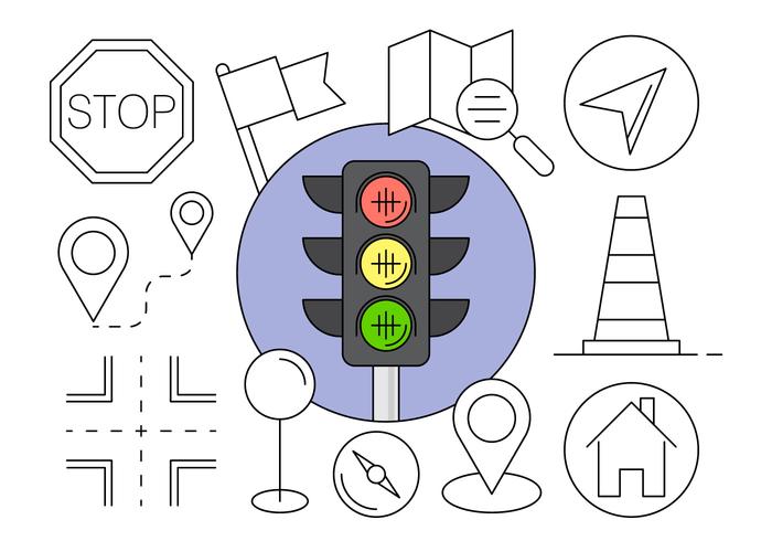 Navigation Icons for Free in Vector Elements