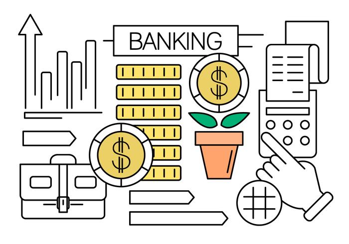 Vector Set of Finance an Banking Icons for 