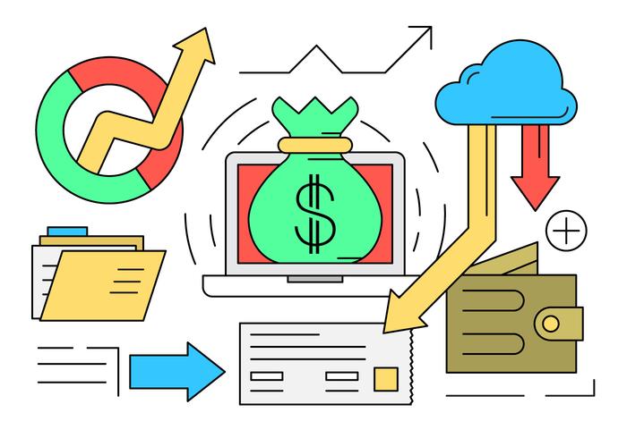 Libres del vector Conjunto de iconos Negocios y finanzas