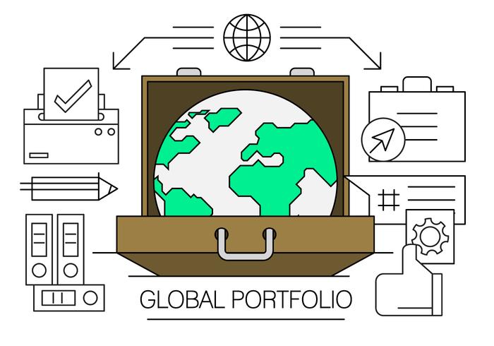 Linear Global Business Elements vector