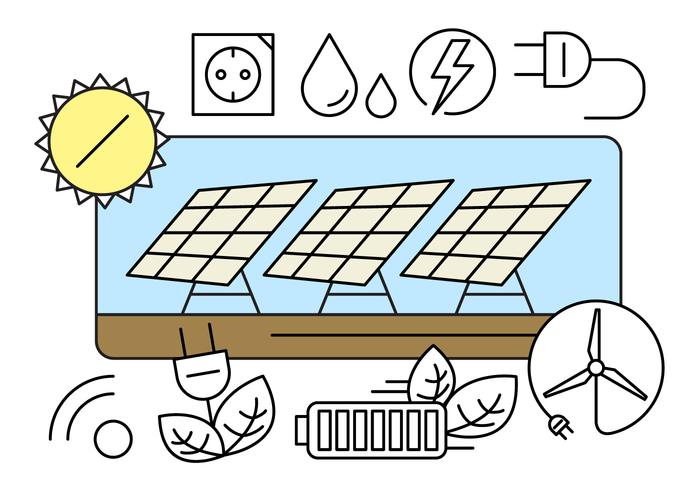 Green Energy Icons vector