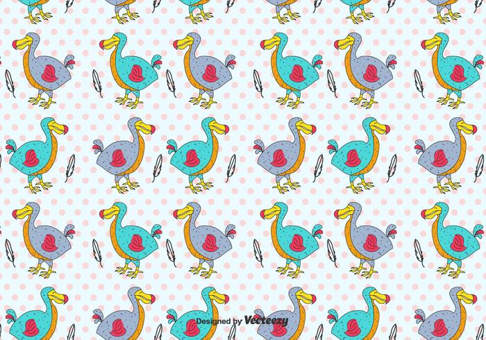 Cartoon Dodo Vector Pattern