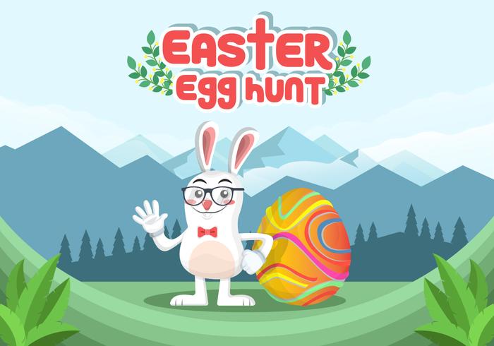 Easter Egg Hunt Vector Background 