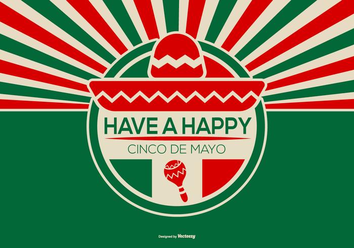 Retro Style Cinco de Mayo Illustration Retro Style Cinco de Mayo Illustration