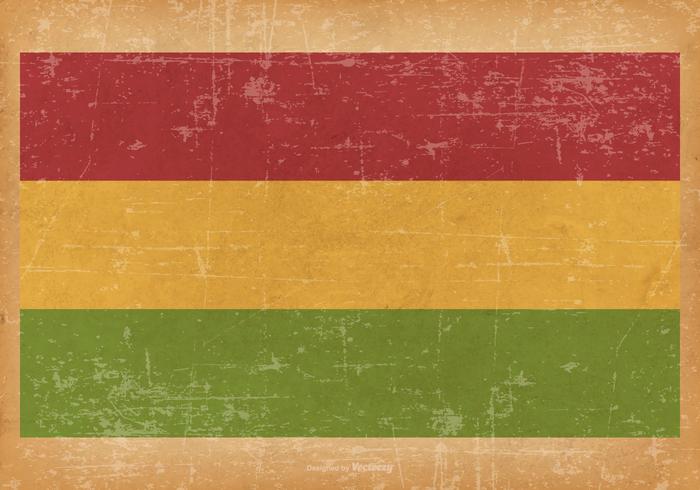 Bandera del Grunge de Bolivia vector