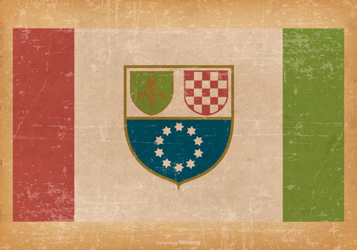 Indicador de Grunge de la Federación de Bosnia y Herzegovina vector