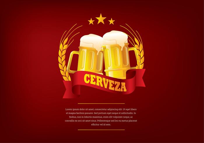 Saludos cerveja libres del vector