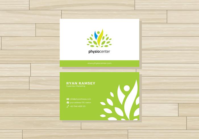 Physiotherapist Name Card Free Vector