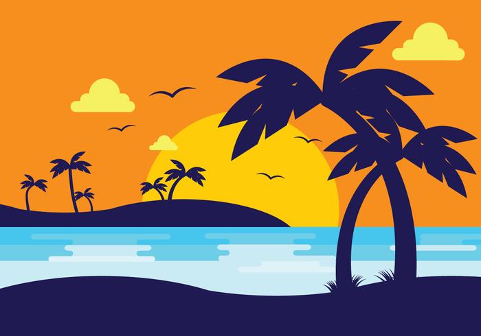 free sunset beach clipart - photo #34