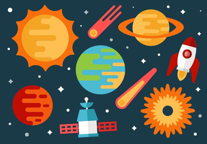 Free Space and Universe Vector Background