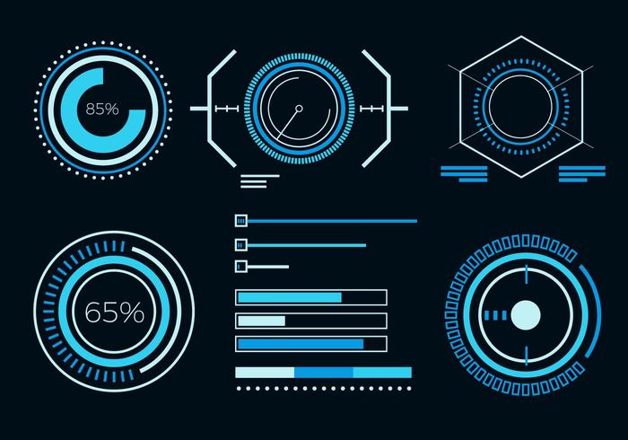 Abstract HUD UI Element Vector