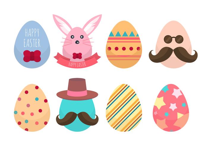 Free Hipster Easter Egg Collections Vector