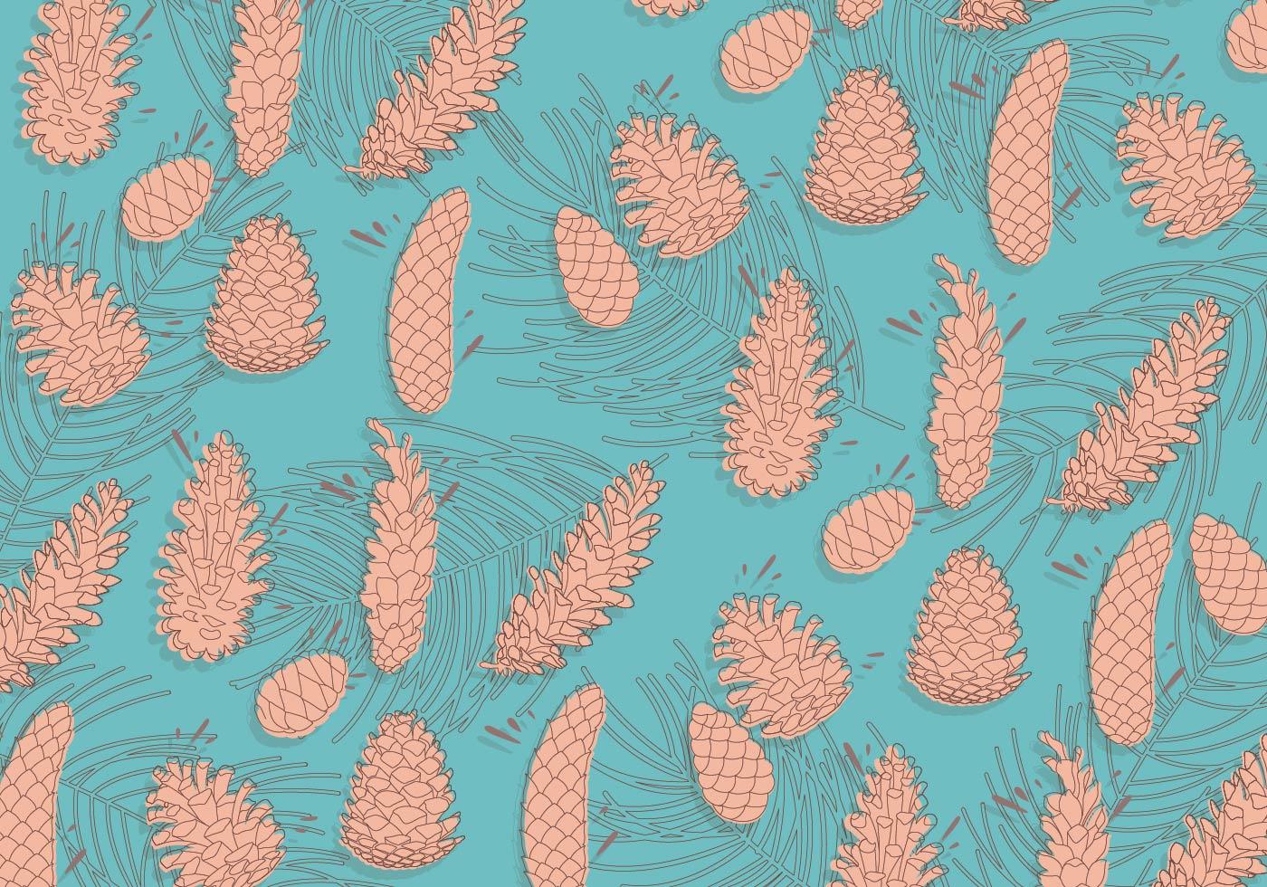 Pine Cones Pattern Vector 146340 Vector Art at Vecteezy