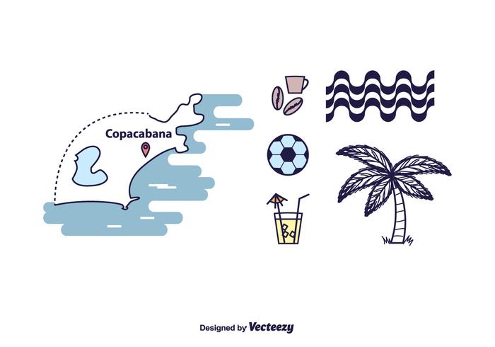 Copacabana Icons Set vector