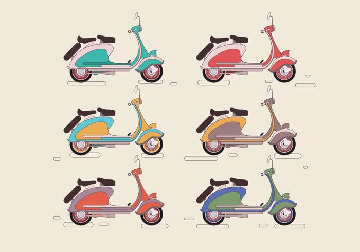 Lambretta Colorful Vector