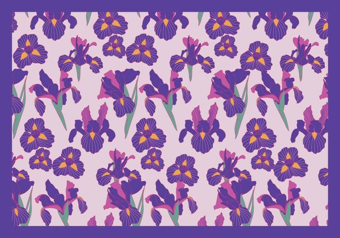 Iris Flowers Purple Vector Iris Flowers Purple Vector