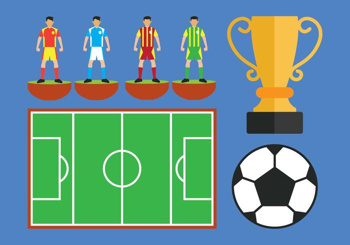 Conjunto de iconos vectoriales de Subbuteo vector