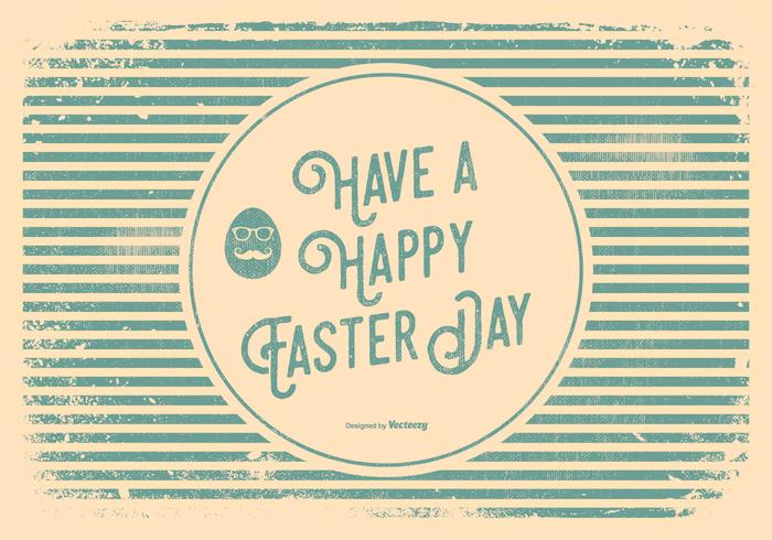 Hipster Style Easter Greeting Illustration vector