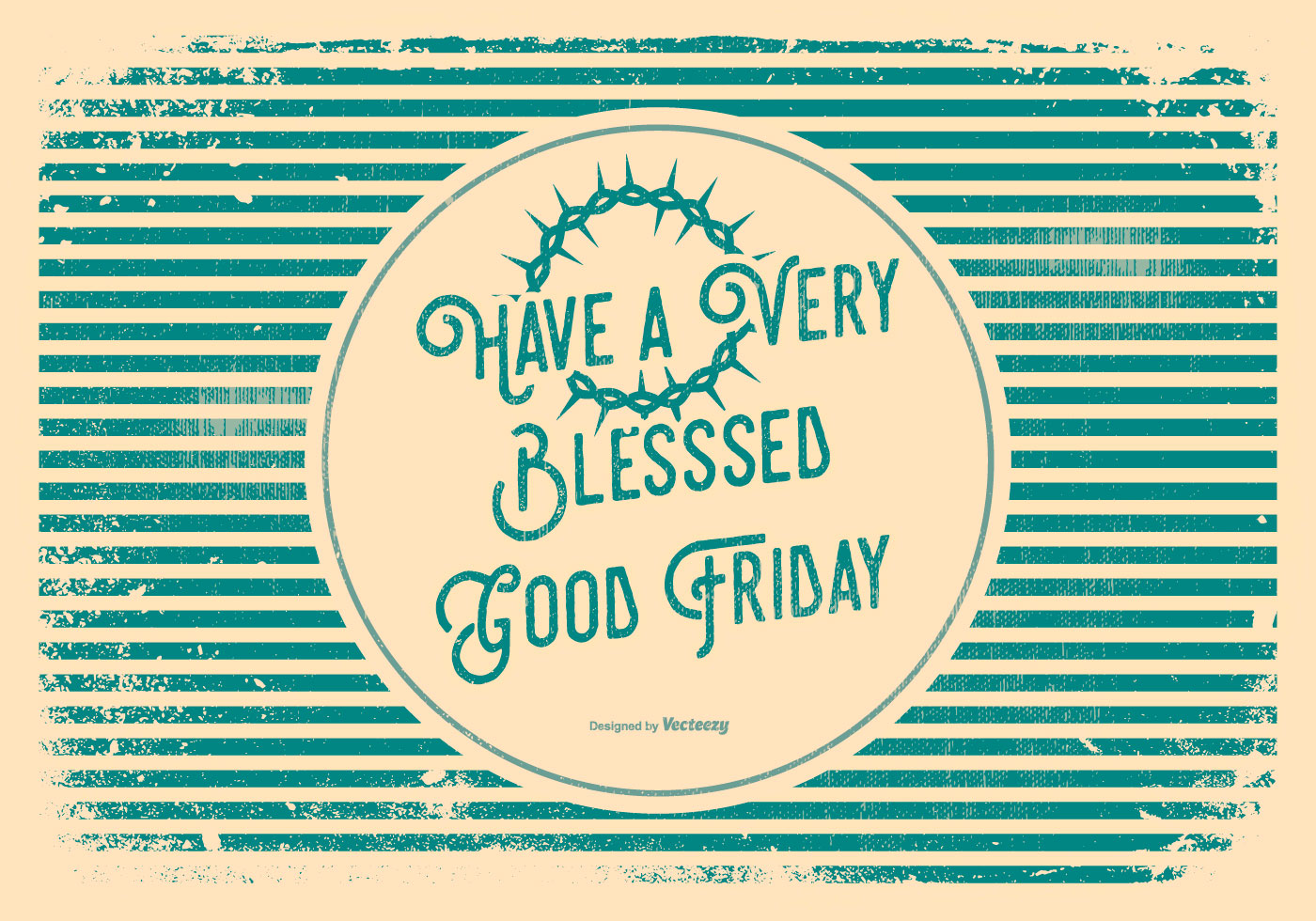 Vintage Retro Style Good Friday Greeting Illustration 146405 Vector Art at Vecteezy