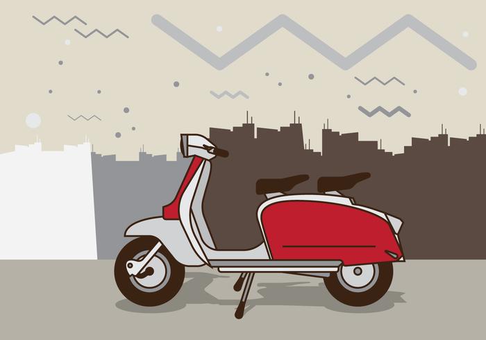 Retro Scooter Illustration vector