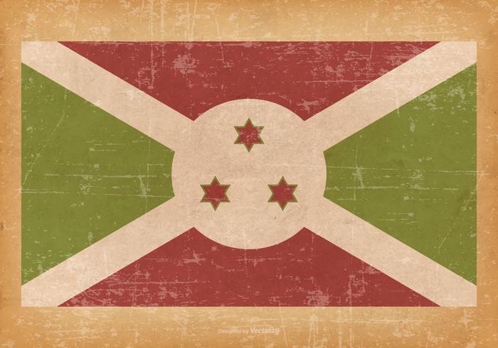 Falg of Burundi on Grunge Background vector