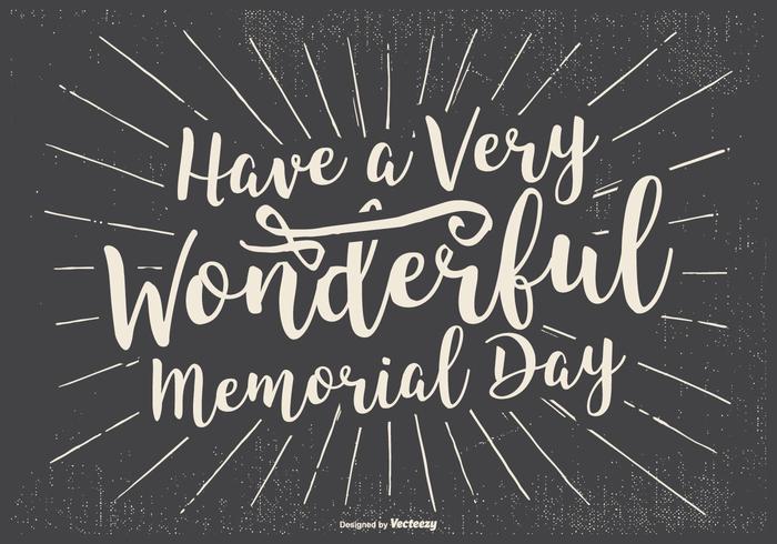 Typographic Happy Memorial Day Illustration vector