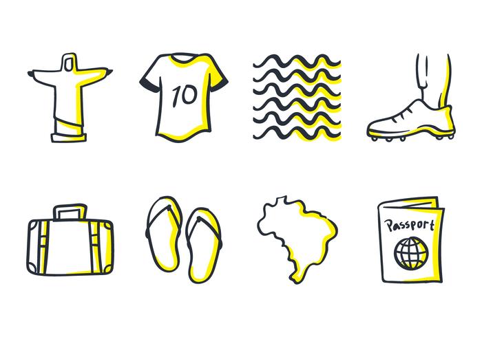 Brazil Doodle Icon Brazil Doodle Icon