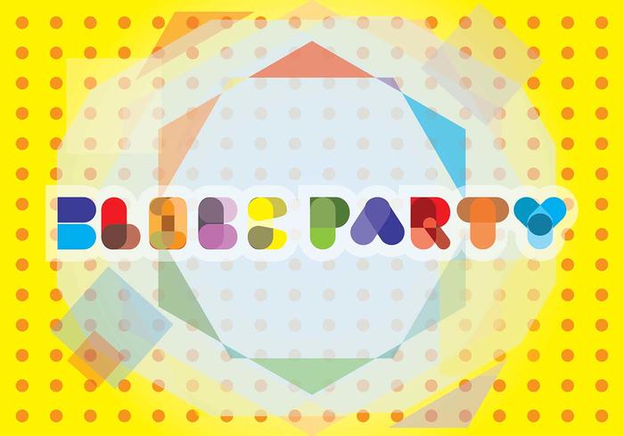 Block Party Typography Background vector