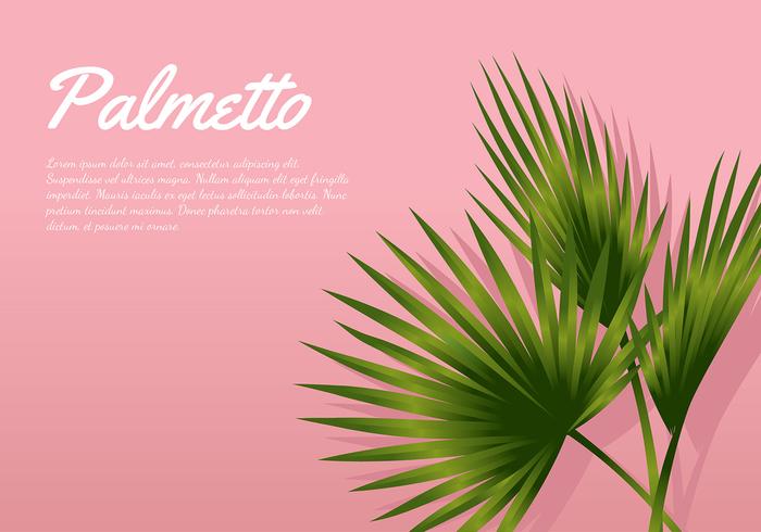 Palmetto Pink Background Free Vector
