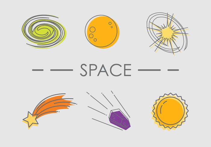 Space Flat Vector