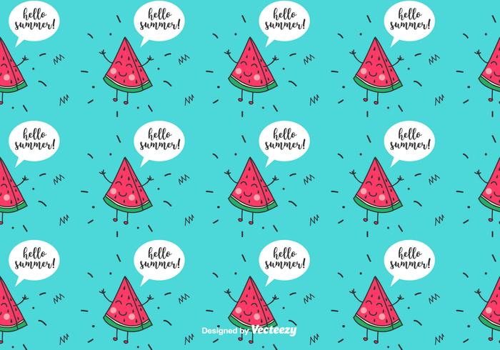 Funny Watermelon Pattern vector