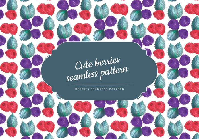 Vector Hand Drawn Berries Seamless Pattern