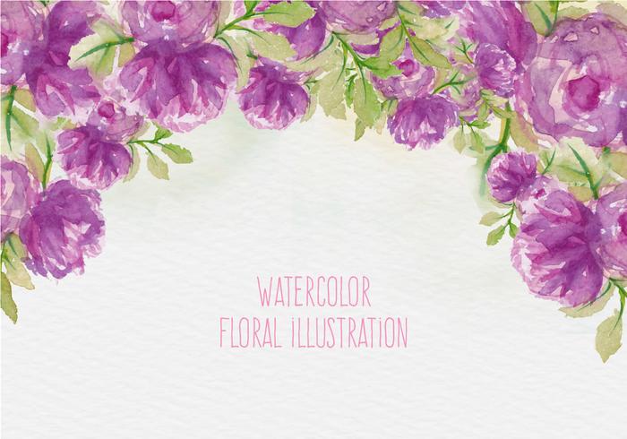 Libre Ilustración Vector floral de la acuarela