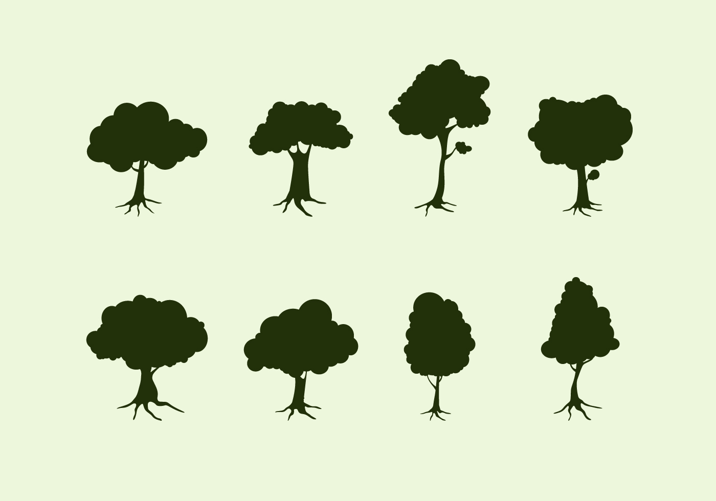 Download Silhouette Tree With Roots Free Vector 146557 Vector Art ...