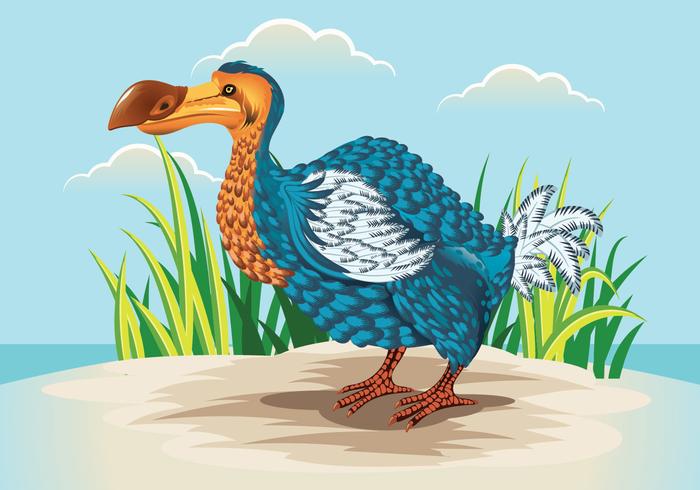 Ilustración linda del pájaro del Dodo vector