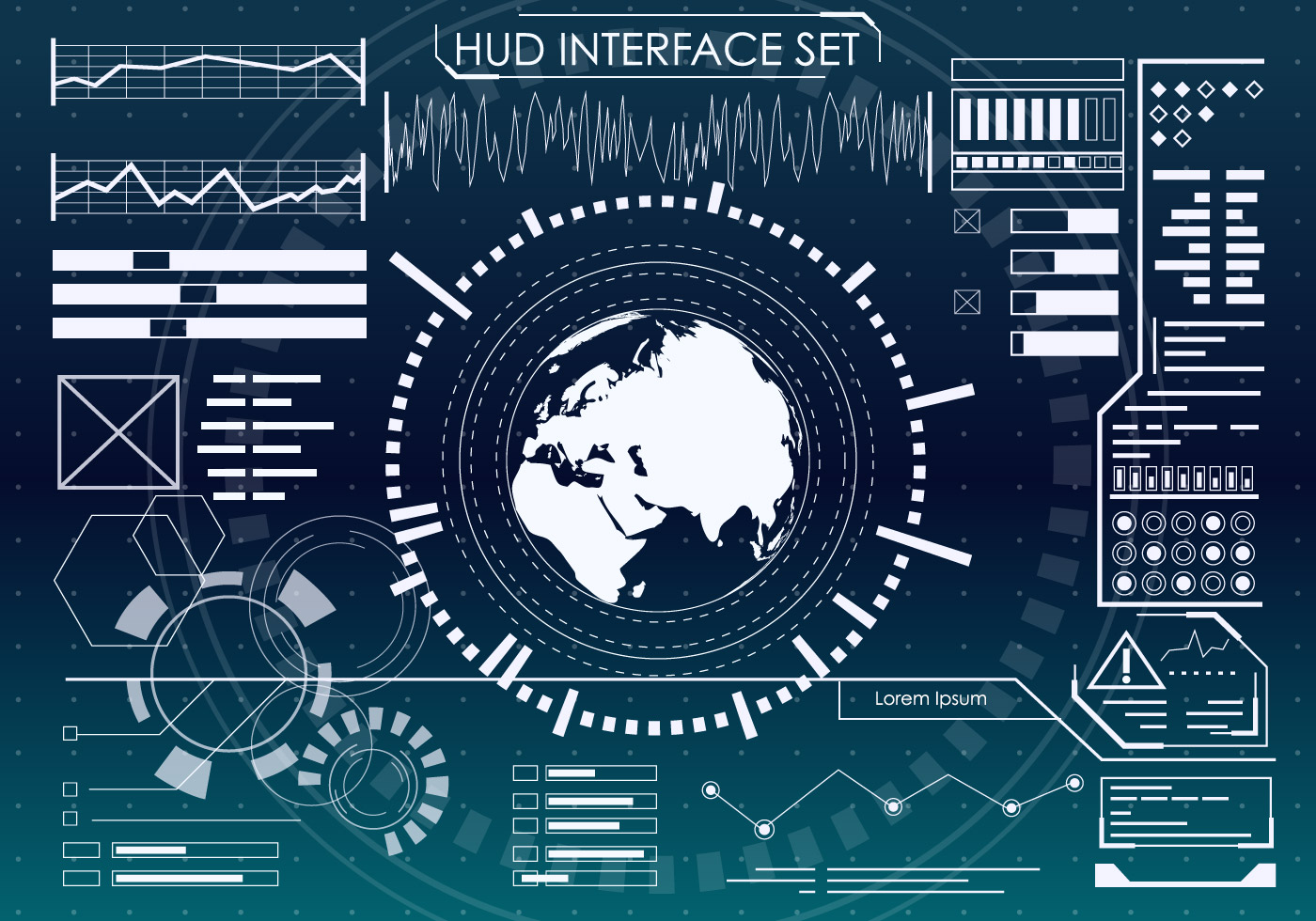 Download Futuristic HUD Interface Set - Download Free Vectors, Clipart Graphics & Vector Art