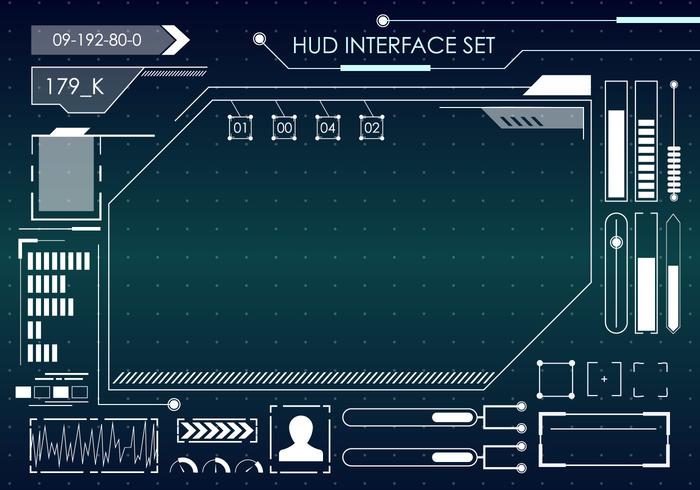 Conjunto de interfaz HUD vector