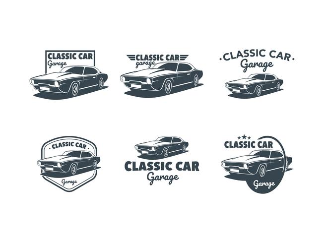 Classic Muscle Car Emblem Vector