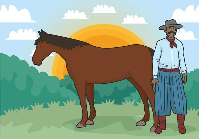 ilustración vectorial Gaucho vector