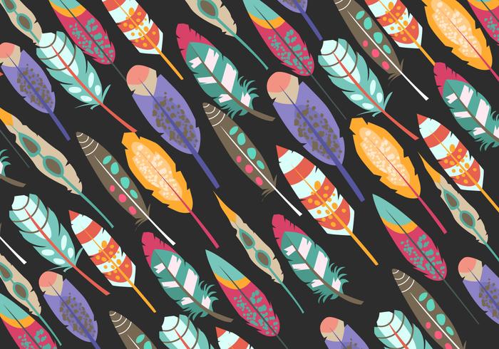 Pattern Of Boho Pluma vector