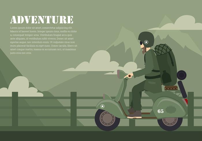 Scooter Adventure Free Vector