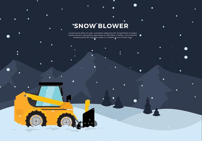 Soplador de nieve del tractor vector gratuito