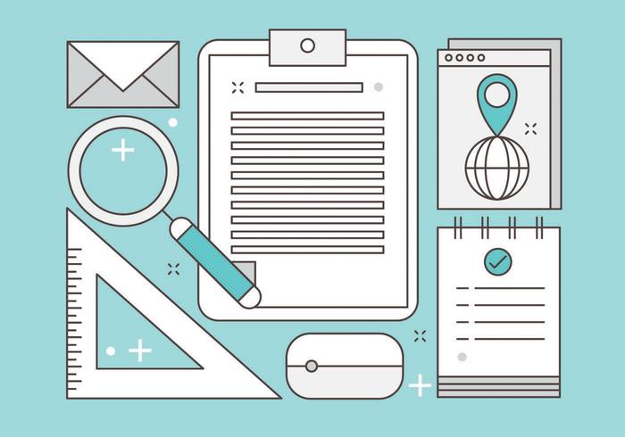 Free Linear Vector Office Elements