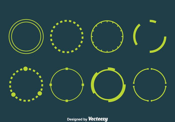 Green Hud Elementos Vectores