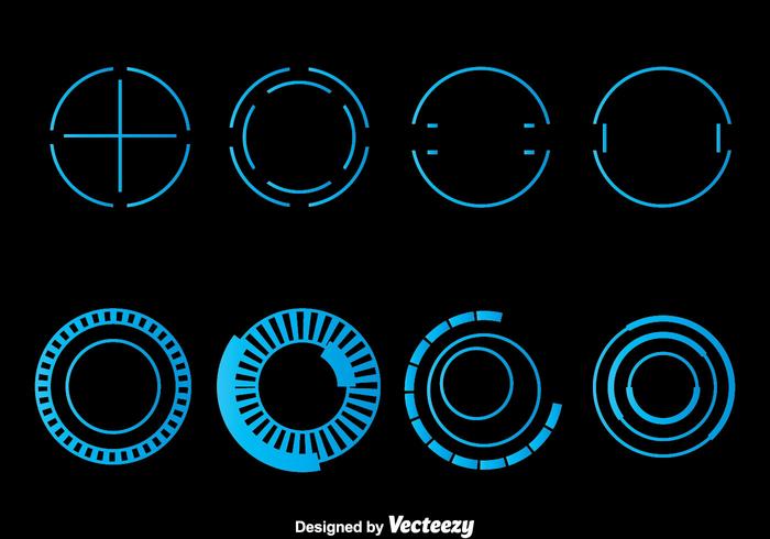 Blue Hud Element Vector
