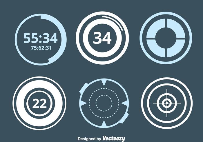 Circle Hud Element Collection Vector Circle Hud Element Collection Vector