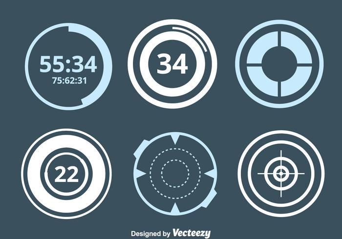 Círculo Colección de elementos vectoriales Hud vector