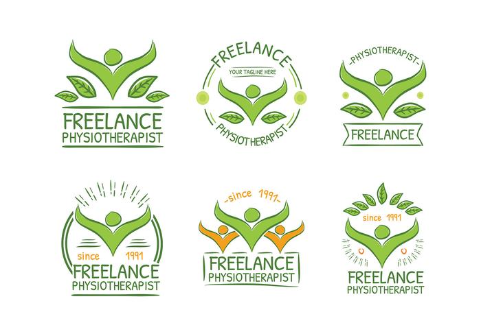 Physiotherapist Green Logo Free Vector Physiotherapist Green Logo Free Vector