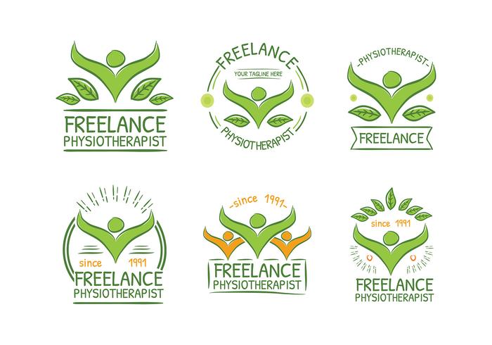 Physiotherapist Green Logo Free Vector