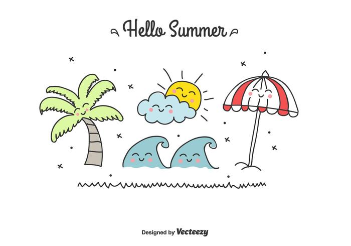 Doodle Summer Vector Set